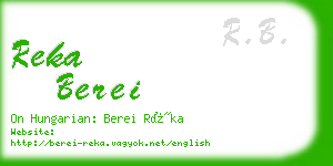 reka berei business card